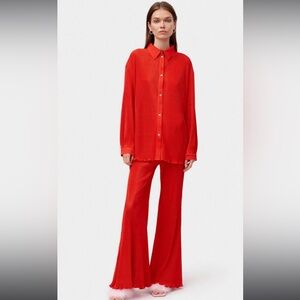 SLEEPER Origami ‘Pajama’ Set - flame red